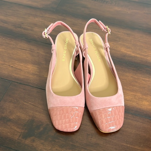 Donald Pliner Women's Rose Suede Davina Slingback Pumps Classic Old Money NWOB - Picture 3 of 13